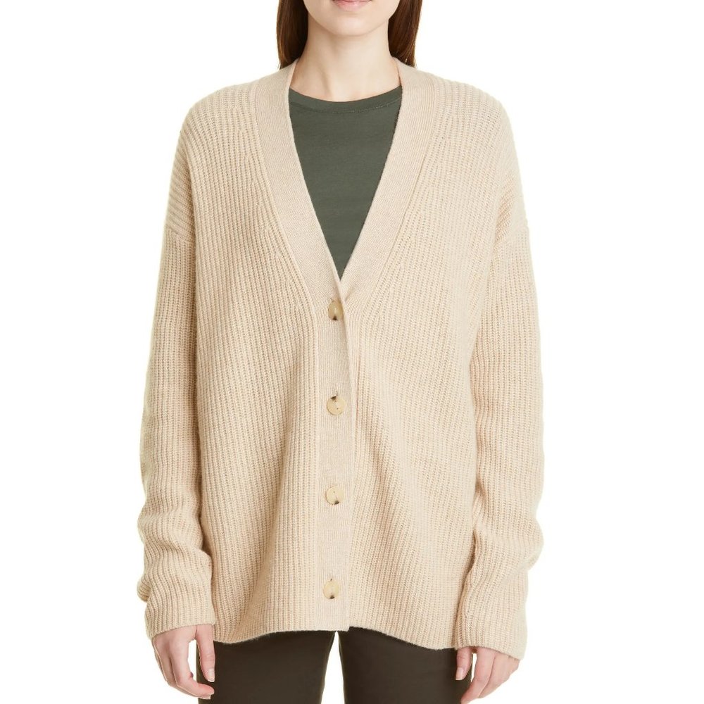 NWT VINCE Wool & Cashmere Cardigan, V Neck, XS, Office to Weekend